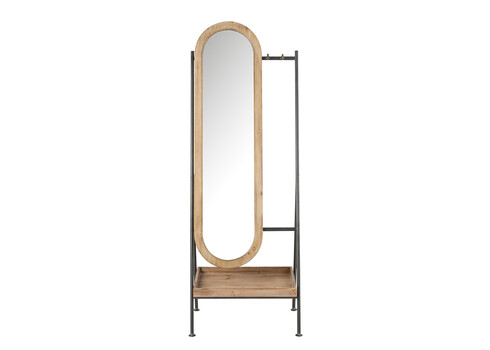 Peegel PANTAI pruun / hall, 60x40xH170 cm