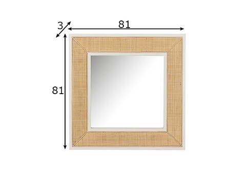 Peegel MOLLY valge / pruun, 81x3xH81 cm