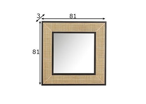 Peegel MOLLY must / pruun, 81x3xH81 cm