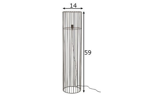 Lauavalgusti BIRD must, 14x14xH59 cm