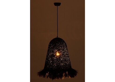 Rippvalgusti OZIE must, 44x44xH52 cm, E27