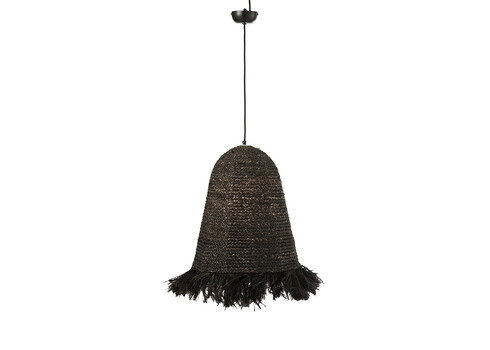 Rippvalgusti OZIE must, 44x44xH52 cm, E27