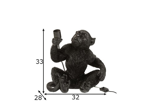 Lauavalgusti APE must, 32x28xH33 cm, E27