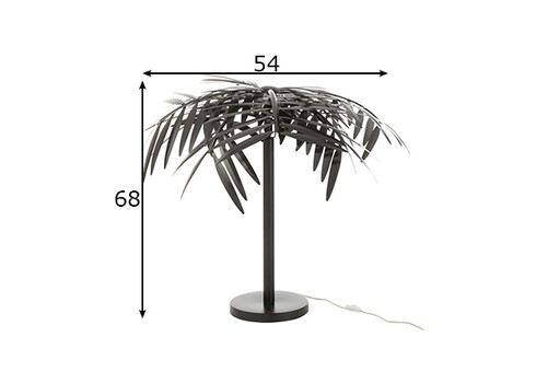 Lauavalgusti LEAF must, 60x60xH73 cm, E14