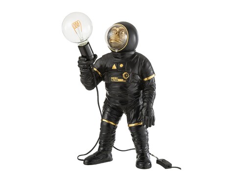 Lauavalgusti ASTRO must / kuldne, 23x22xH47 cm