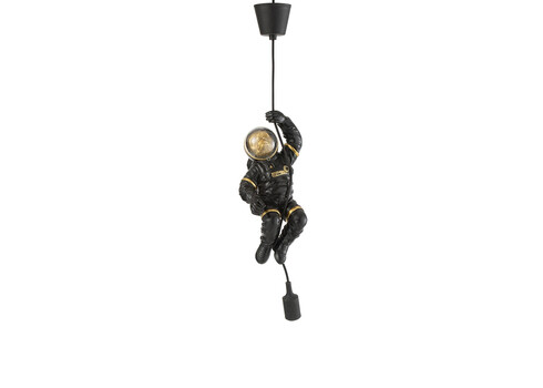 Rippvalgusti ASTRO must / kuldne, 19x16xH37 cm, E27