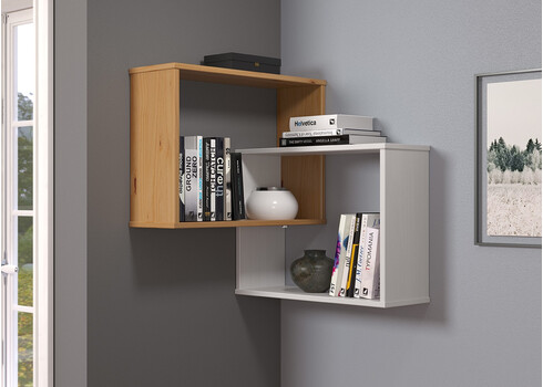 Nurgariiul Mestre valge / meepruun, 60x20xH66 cm