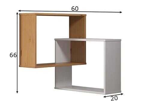Nurgariiul Mestre valge / meepruun, 60x20xH66 cm