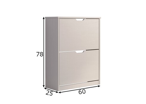 Jalatsikapp MESTRE valge, 60x25xH78 cm