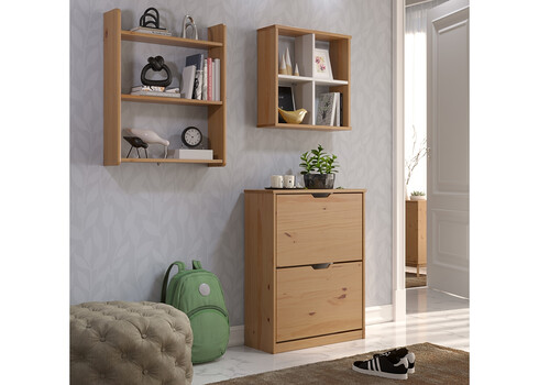 Jalatsikapp MESTRE meepruun, 60x25xH78 cm