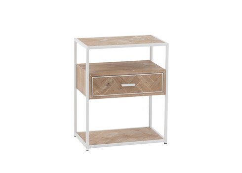 Öökapp ZIGZAG pruun / valge, 50x30xH61 cm