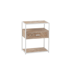 Öökapp ZIGZAG pruun / valge, 50x30xH61 cm