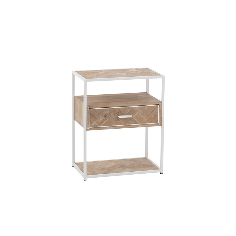 Öökapp ZIGZAG pruun / valge, 50x30xH61 cm