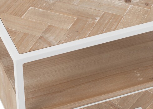 Öökapp ZIGZAG pruun / valge, 50x30xH61 cm