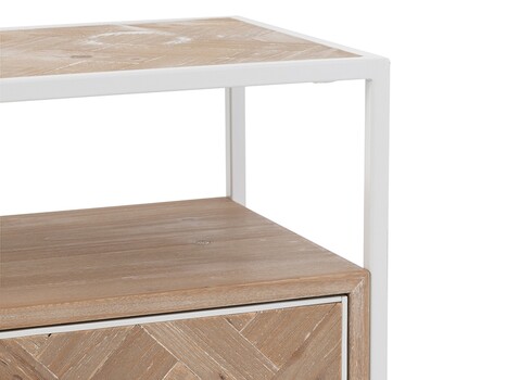 Öökapp ZIGZAG pruun / valge, 50x30xH61 cm