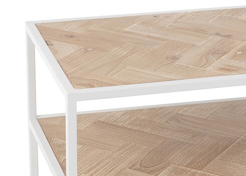 Konsoollaud ZIGZAG pruun / valge, 100x35xH85 cm