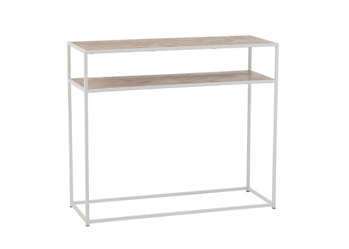 Konsoollaud ZIGZAG pruun / valge, 100x35xH85 cm