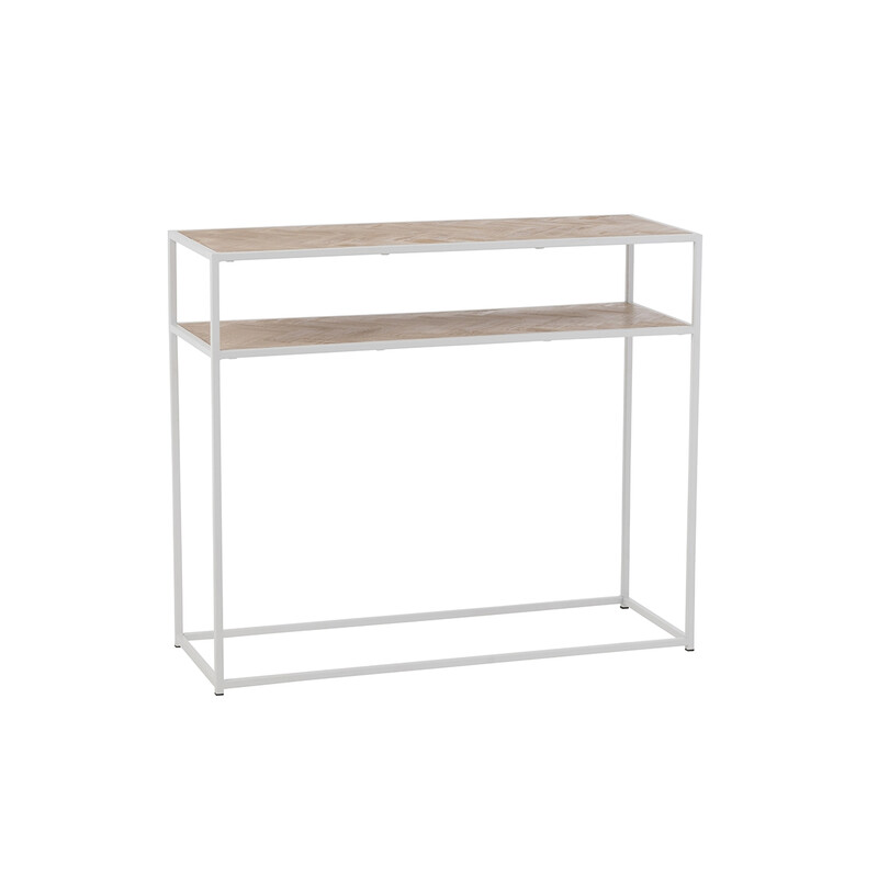 Konsoollaud ZIGZAG pruun / valge, 100x35xH85 cm