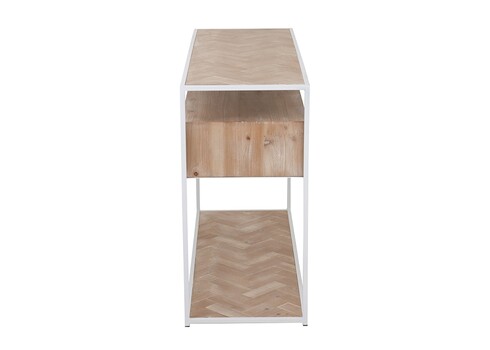 Konsoollaud ZIGZAG pruun / valge, 100x40xH85 cm