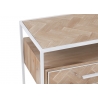 Konsoollaud ZIGZAG pruun / valge, 100x40xH85 cm