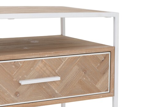 Konsoollaud ZIGZAG pruun / valge, 100x40xH85 cm