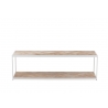 Diivanilaud ZIGZAG pruun / valge, 150x40xH45 cm