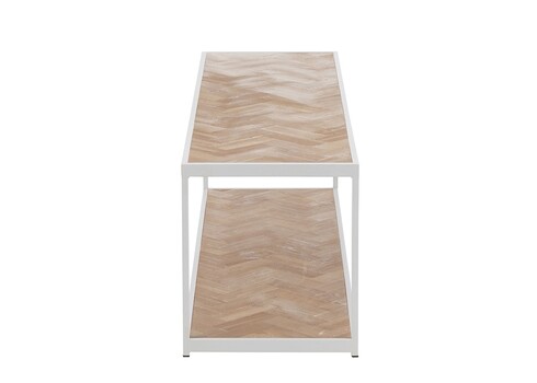 Diivanilaud ZIGZAG pruun / valge, 150x40xH45 cm