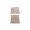 Diivanilaud ZIGZAG pruun / valge, 150x40xH45 cm