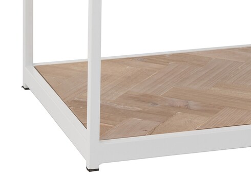 Diivanilaud ZIGZAG pruun / valge, 150x40xH45 cm