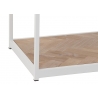 Diivanilaud ZIGZAG pruun / valge, 150x40xH45 cm