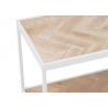 Diivanilaud ZIGZAG pruun / valge, 150x40xH45 cm