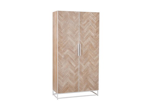 Kapp ZIGZAG pruun / valge, 95x43xH185 cm