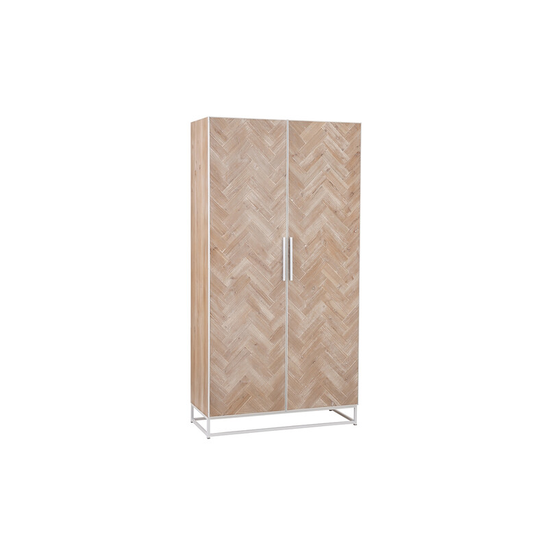 Kapp ZIGZAG pruun / valge, 95x43xH185 cm