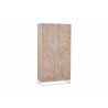 Kapp ZIGZAG pruun / valge, 95x43xH185 cm