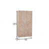 Kapp ZIGZAG pruun / valge, 95x43xH185 cm