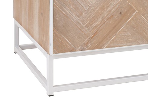 Kapp ZIGZAG pruun / valge, 95x43xH185 cm