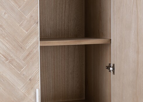 Kapp ZIGZAG pruun / valge, 95x43xH185 cm