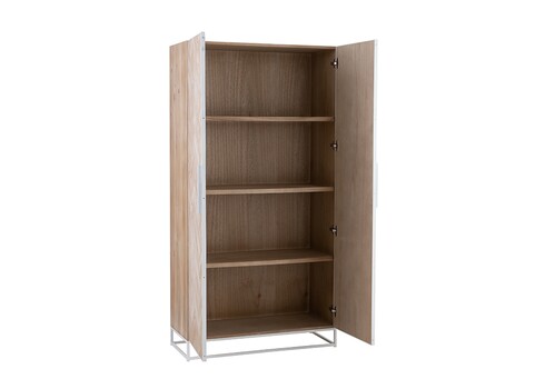 Kapp ZIGZAG pruun / valge, 95x43xH185 cm