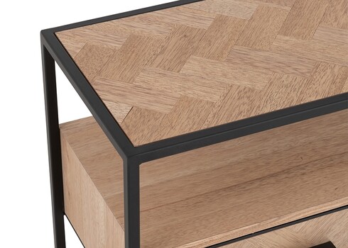 Öökapp ZIGZAG pruun / must, 50x30xH61 cm