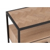 Öökapp ZIGZAG pruun / must, 50x30xH61 cm