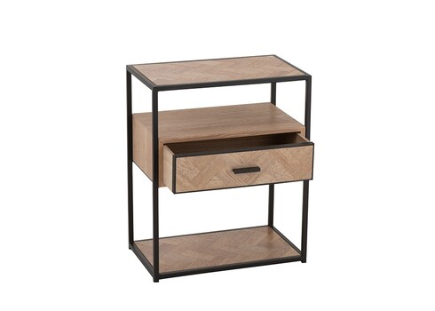 Öökapp ZIGZAG pruun / must, 50x30xH61 cm