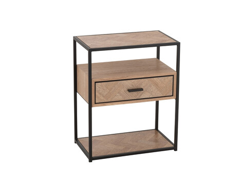 Öökapp ZIGZAG pruun / must, 50x30xH61 cm