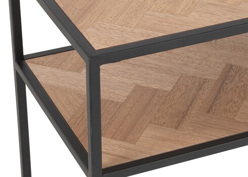 Konsoollaud ZIGZAG pruun / must, 100x35xH85 cm