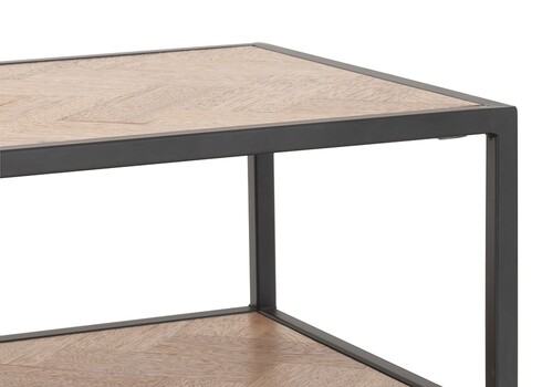 Konsoollaud ZIGZAG pruun / must, 100x35xH85 cm