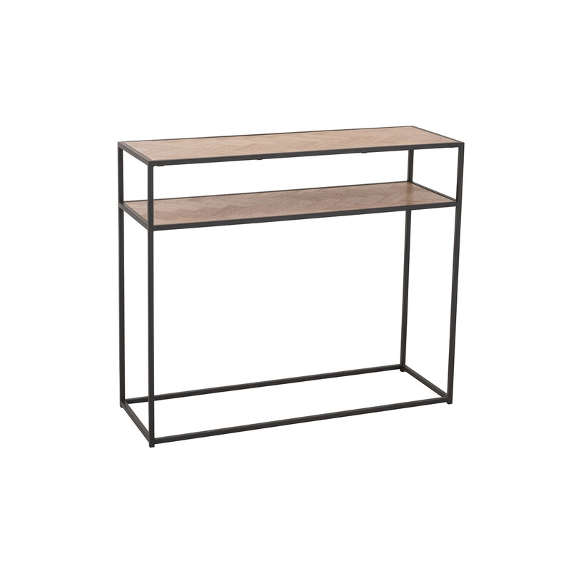 Konsoollaud ZIGZAG pruun / must, 100x35xH85 cm