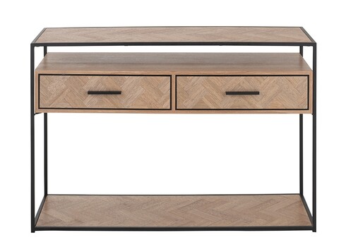 Konsoollaud ZIGZAG pruun / must, 100x40xH85 cm