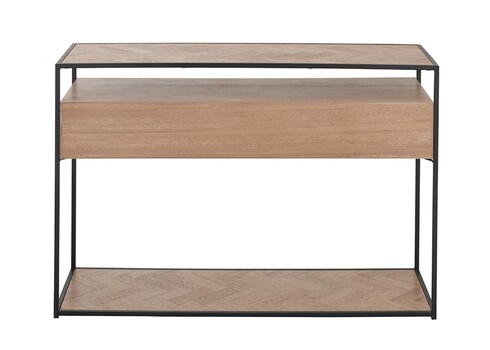 Konsoollaud ZIGZAG pruun / must, 100x40xH85 cm