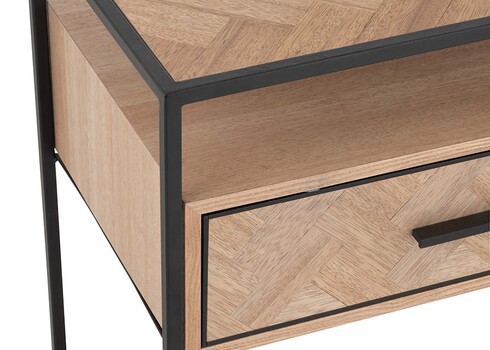 Konsoollaud ZIGZAG pruun / must, 100x40xH85 cm