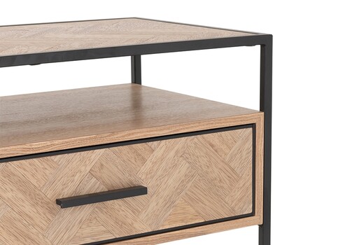 Konsoollaud ZIGZAG pruun / must, 100x40xH85 cm