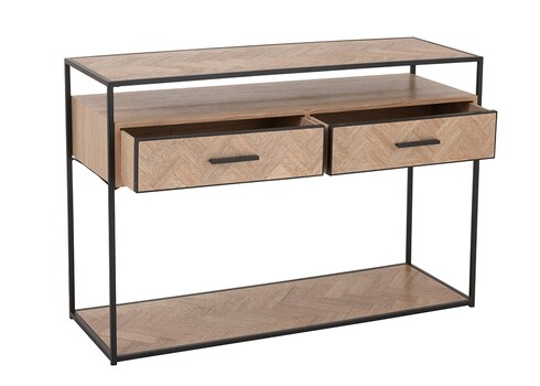 Konsoollaud ZIGZAG pruun / must, 100x40xH85 cm